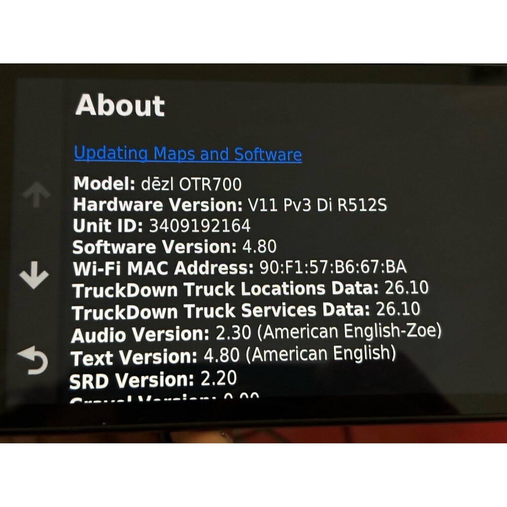 Garmin Dezl OTR700 Touchscreen 7" Trucking Gps Navigator 010-02313-00 - Picture 6 of 10